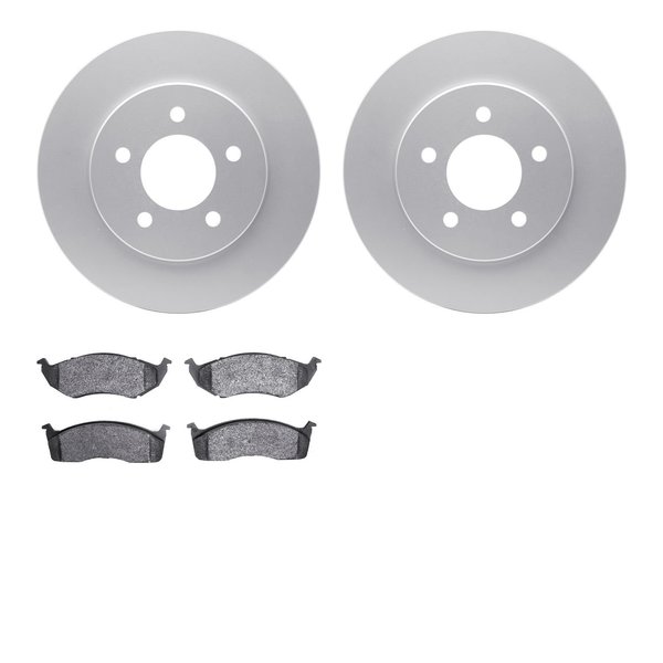 Dynamic Friction Co 4502-40122, Geospec Rotors with 5000 Advanced Brake Pads, Silver 4502-40122